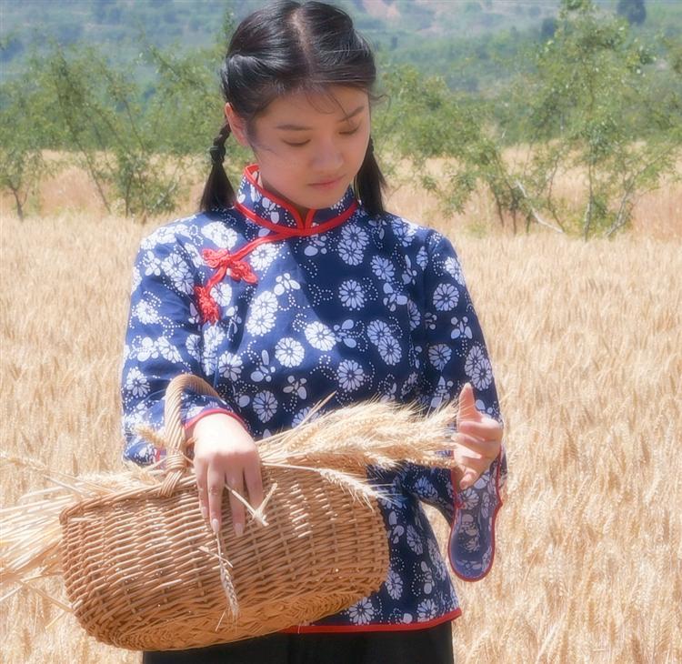 梁健作品：风吹麦浪俏佳人